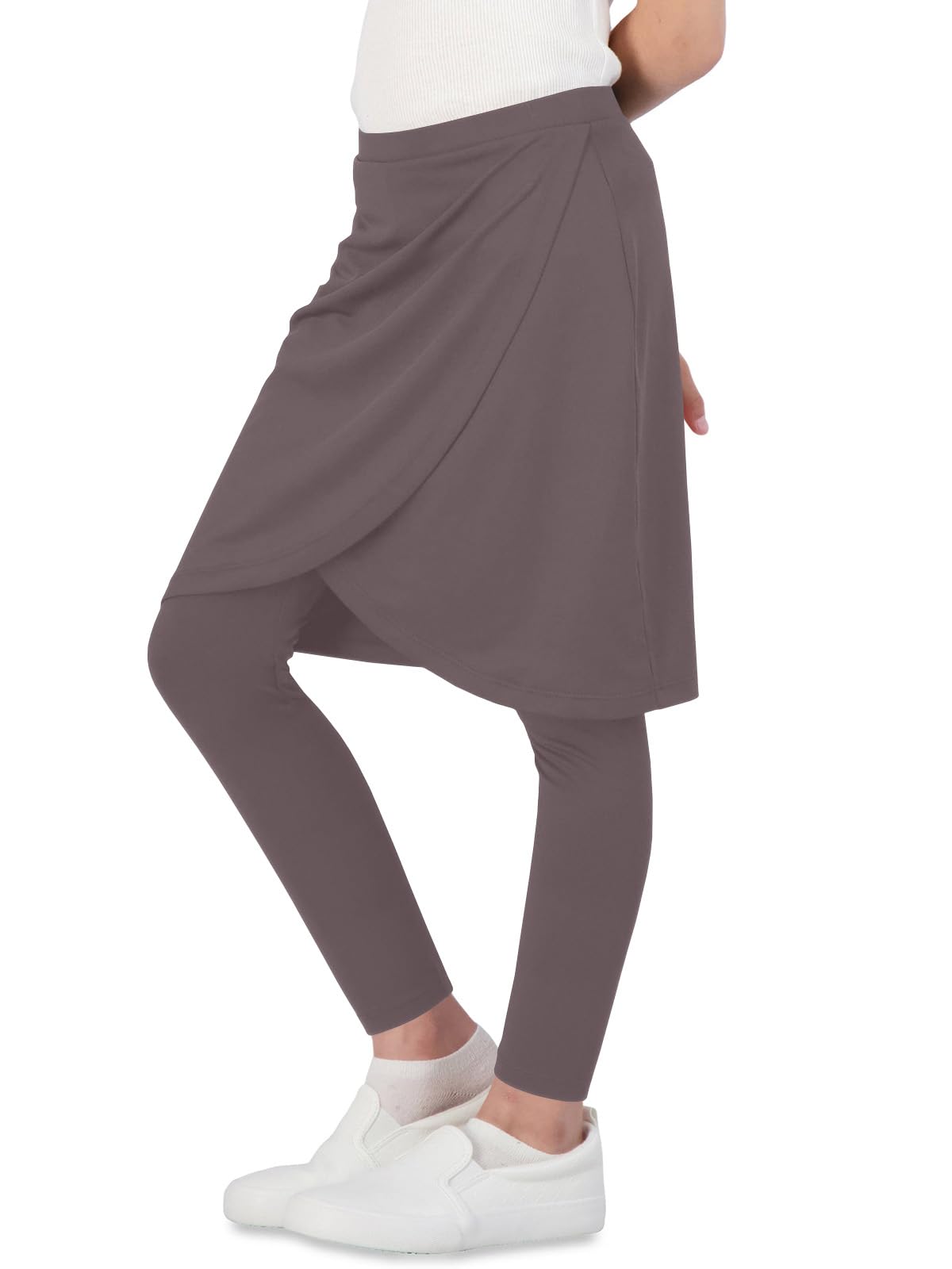 CharmWM Faldas de cintura alta elástica para niñas, lindas faldas deportivas para golf, tenis, leggings