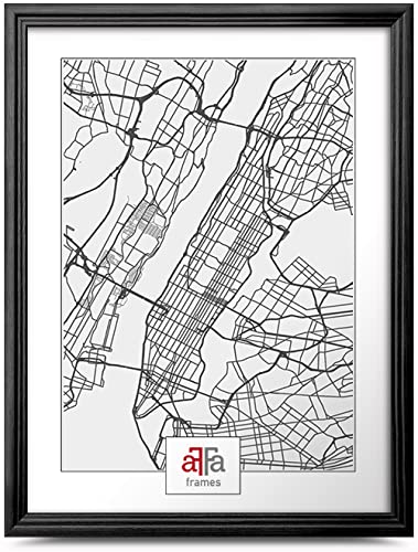 aFFa frames Marco de madera retro de diseño clásico y elegante Adecuado para fotos Diplomas Certificados de Grado 50x70 cm Color Negro Cover