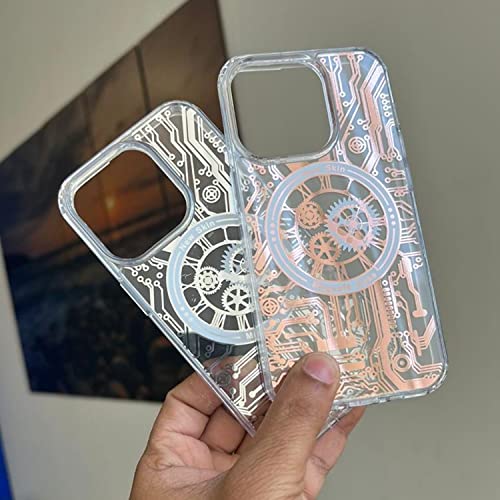 Image of AIBEX Mechanical Series Compatible with Apple iPhone 13 Pro Slim Full-Body Stylish Protective Polycarbonate Case with Built-in Screen Protector Bronze
