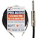 50 Foot Pro Audio 1/4 inch (6.35mm) TRS to 1/4 inch (6.35mm) TRS Balanced Cable by Custom Cable Connection