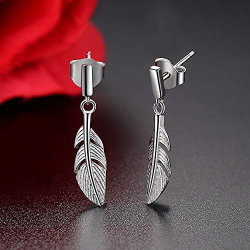 Boucles d'oreilles ailes en argent 925, bijoux fins suspendus et raffinés pour femme