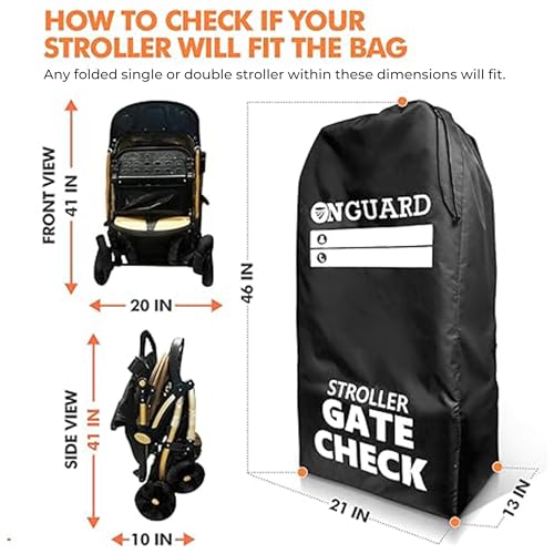 image for ONGUARD Waterproof Single and Double Stroller Bag for Airplane - Trave