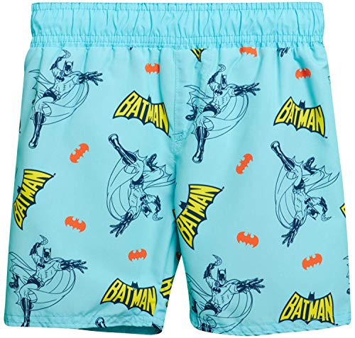 Warner Bros. Boys Swim Trunk Shorts - Batman and Justice League, Batman/Blue Print, Size 2T