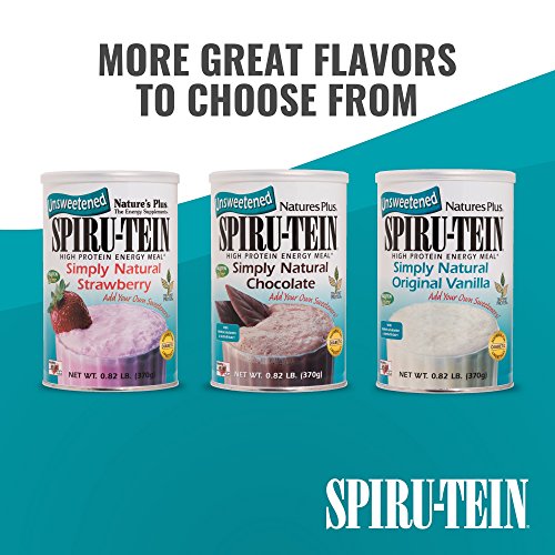 Naturesplus Simply Natural Spiru-Tein Shake - Unsweetened Vanilla - 1.63 Lbs, Protein Powder - Meal Replacement - Natural Energy - Supports Diabetic Lifestyle - Vegetarian, Gluten-Free - 32 Servings #TOP6
