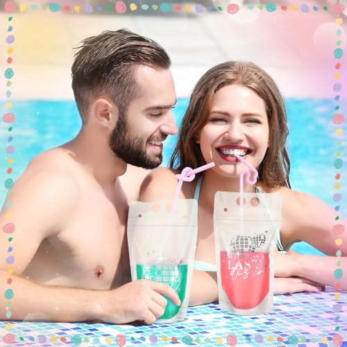 36 Set de Bolsas para Bebidas Tipo Disco con Popotes miniatura 6