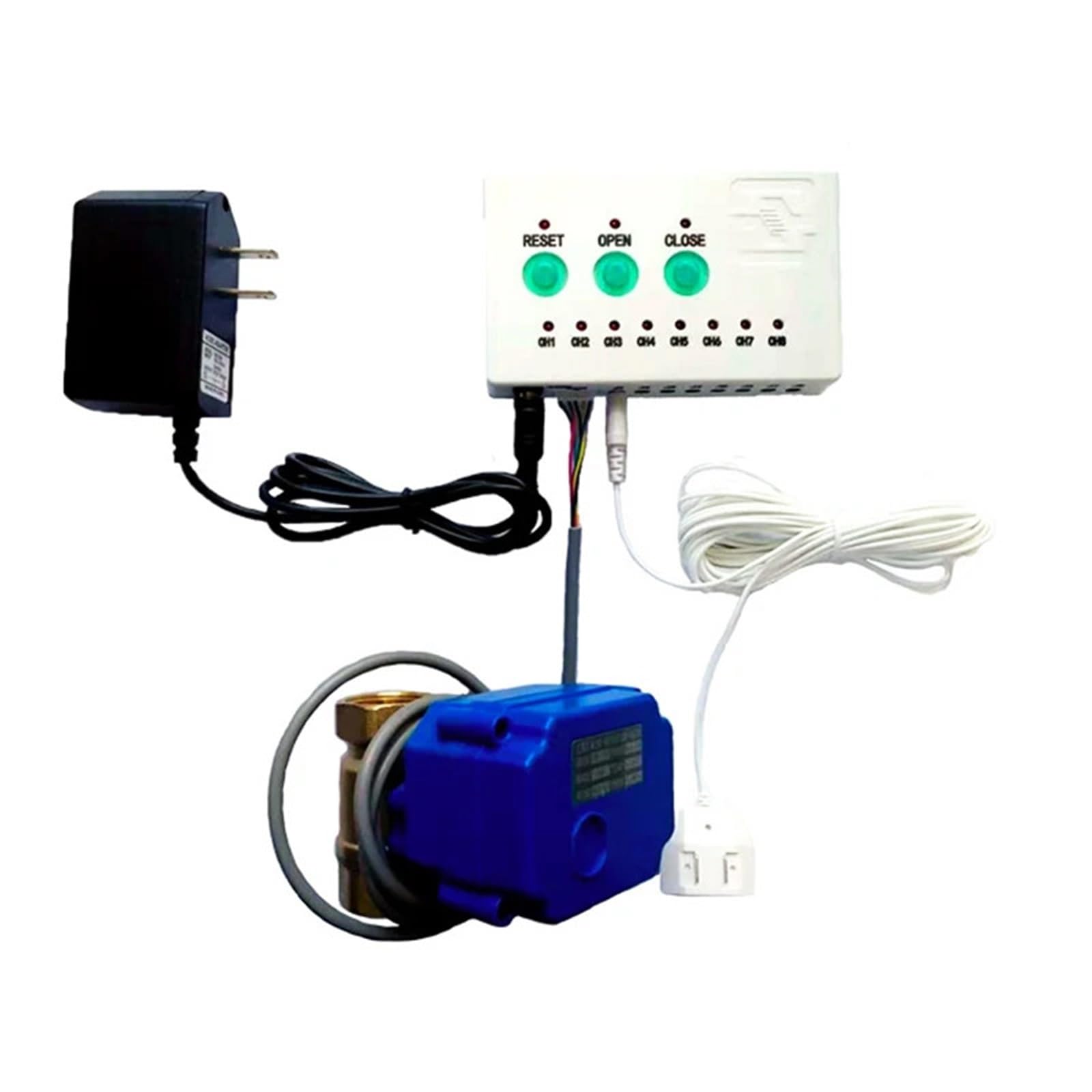Vanne électrique 3/4 de protection maison contre les fuites d'eau avec 4 capteurs sol