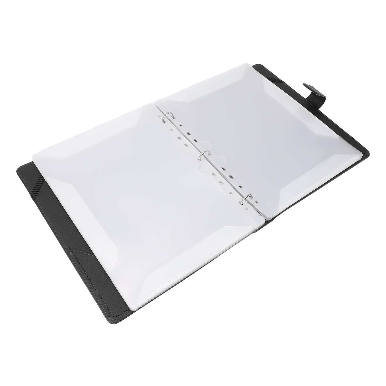 Cartella per Spartiti, Cartella Portatile in Pelle PU in PVC Cartella per Spartiti A4 con Numeri di Pagina per Coro Dell'orchestra della Banda (BLACK)