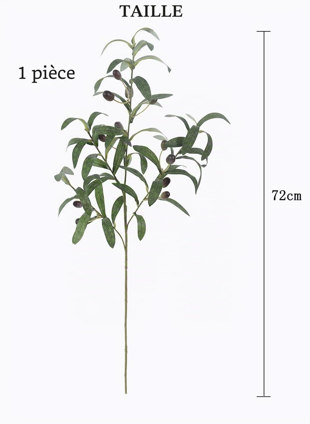 Lot de 5 Branches d'olivier artificielles 71,1 cm
