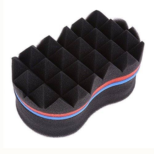 Contever® Pirámide Design 2 en 1 Magic Double Lateral de Pelo de Torsión Afro Ricci Curl Rulos Bobinas Saluto Weave Dreads Toalla Mágica Style 1