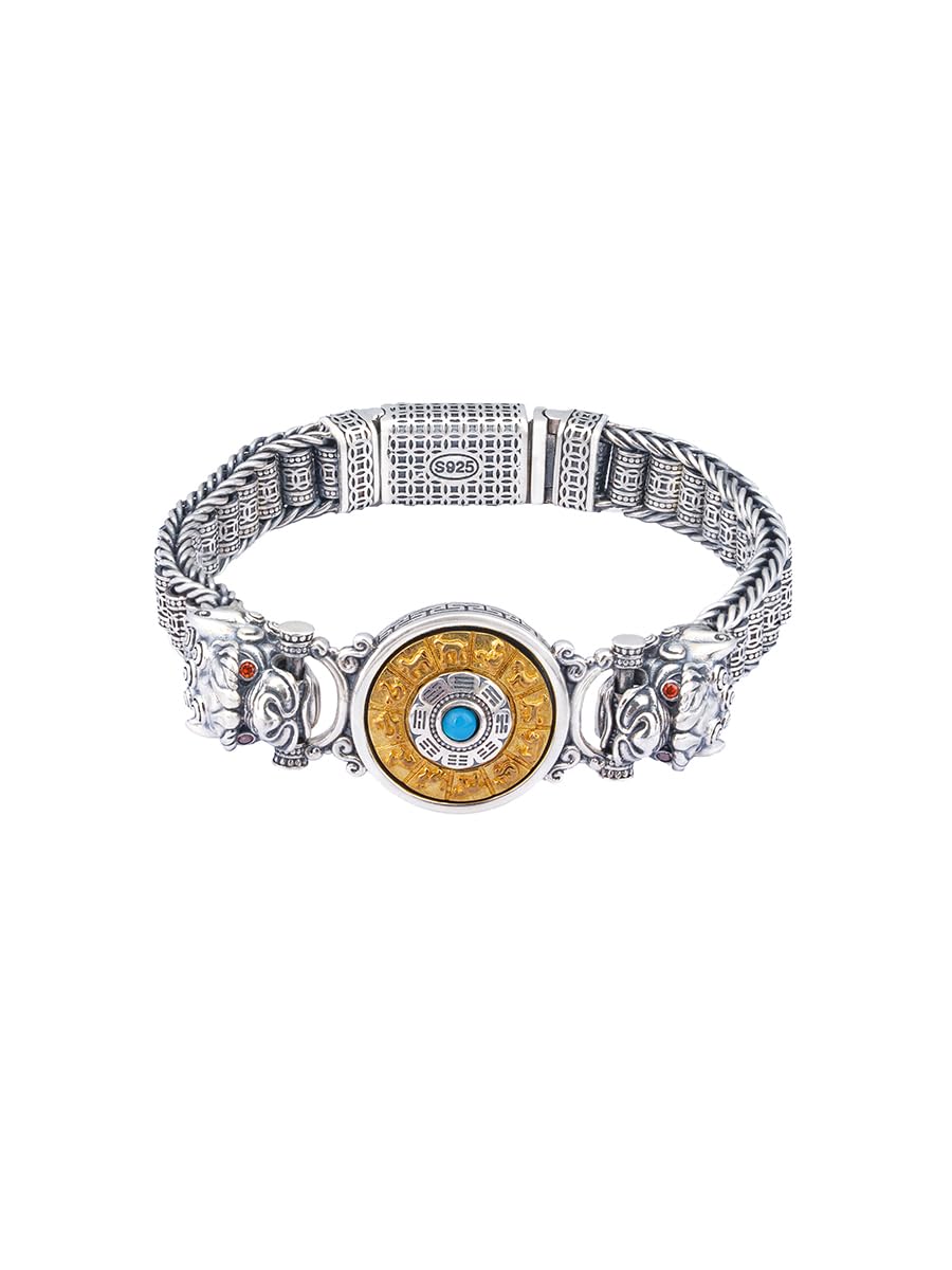 ORIONZ 925 Sterling Silver Bracelet for Men and Boys - Revolving Zodiacs Dragon Bracelet for Him - Anti Tarnish Wrist Band - Birthday Anniversary Gift - Accessories for Fashion - Pure Silver Jewellery (B0CL7LBT6D) Amazon Price History, Amazon Price Tracker