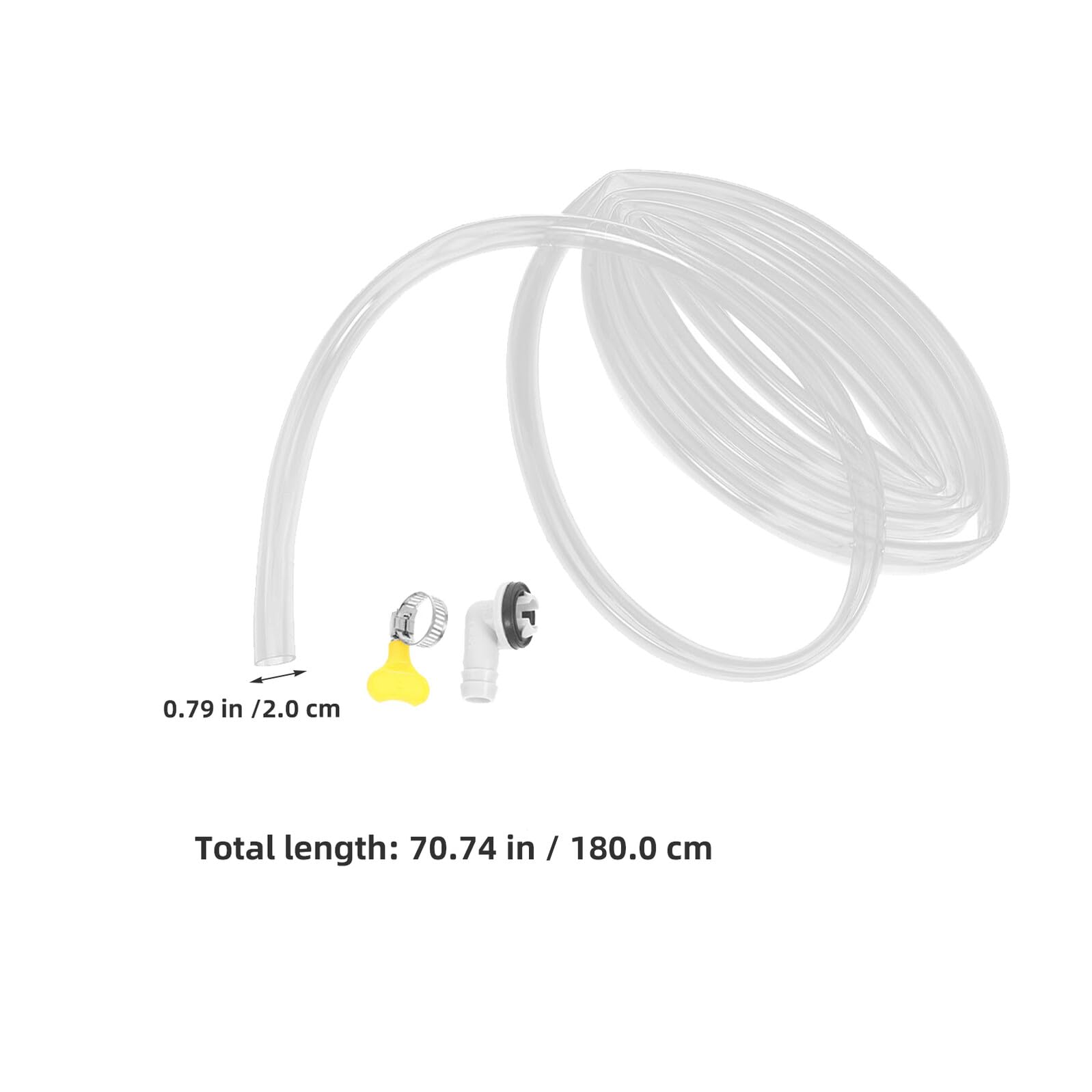 Kit Scarico Condizionatore 2 Set con Tubo Flessibile 6 Piedi, Connettore e Fascetta in Pvc e Acciaio Inossidabile, Compatibile per Vacanze Estive