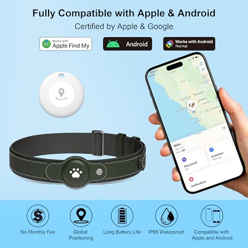 New GPS Tracker for Dogs: Smart Pet Collar with Real-Time Tracking,No Monthly Fee/Subscription (iOS & Android) Waterproof, Anti-Lost,365-Day Long Battery Life GPS Tracker Dog Collar(Tracker Included) by BONSO - Used condition - Image 2