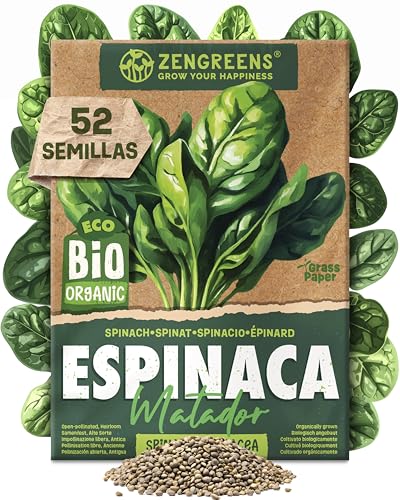 ZenGreens® - Semillas de espinacabio - verduras para cultivar fácilmente en el jardín, balcón o parterre elevado - hortalizas - matador
