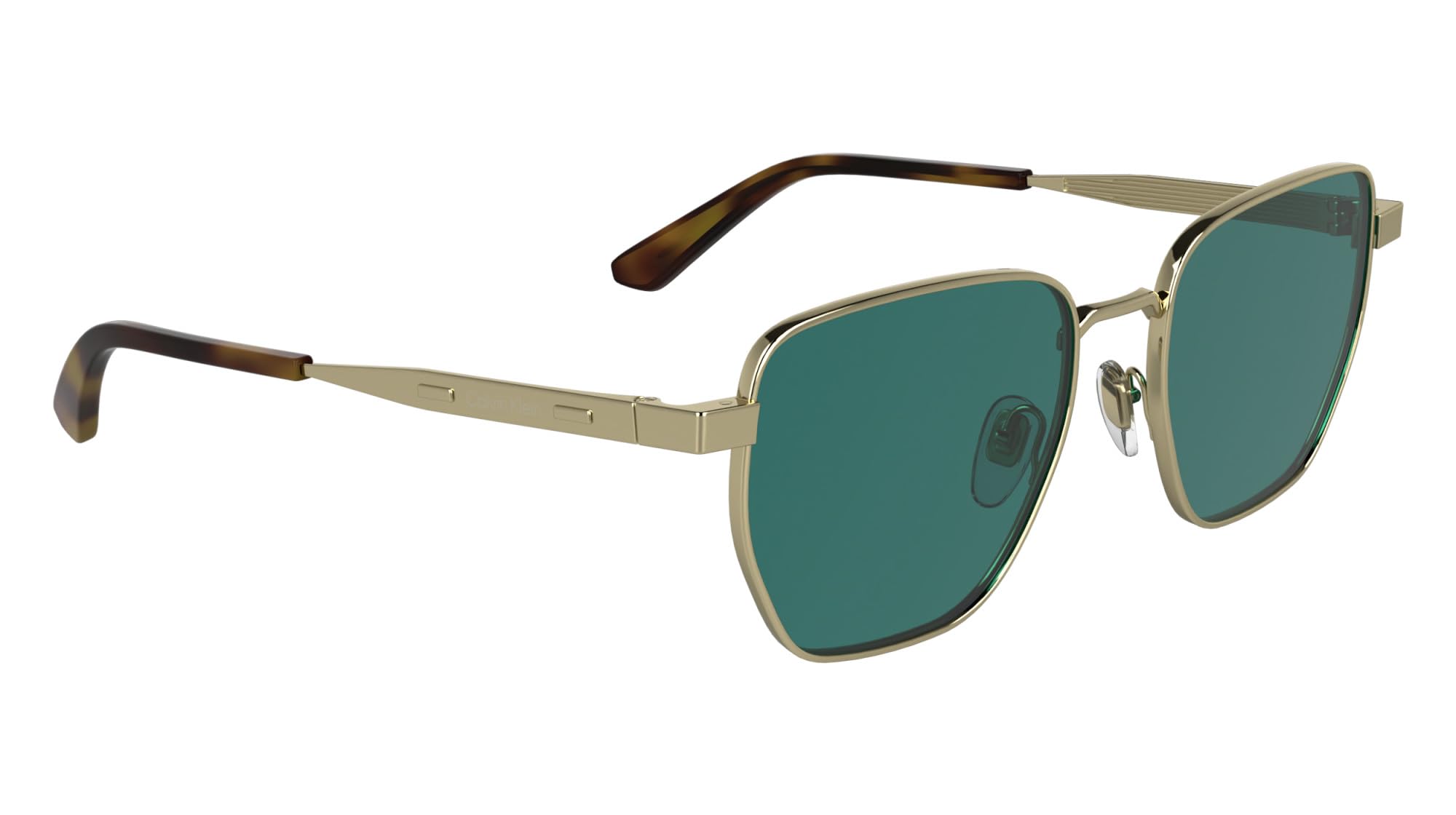 Calvin Klein Unisex Adult Sunglasses CK25100S - Light Gold with Solid Green Lens