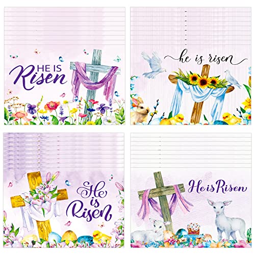 48 Sets Easter Card With Scripture And White Envelopes 48 Pcs 5.91 X 7.87 Inches Easter Cross Religious Greeting Cards 48 Pcs Invitation Envelopes For Christians Easter Party Favors Gifts Supplies #TOP5