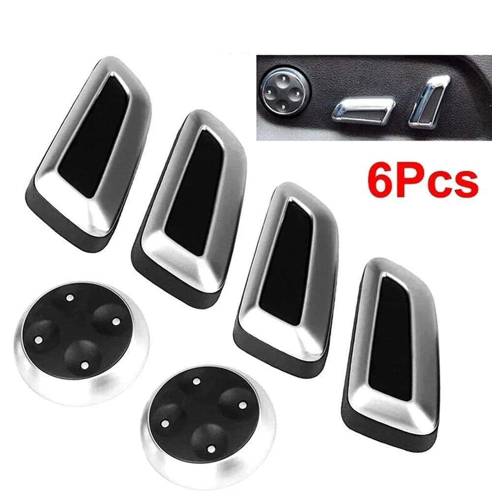 Przycisk pamięci siedzenia 6 szt. Regulowane pokrętło fotelika samochodowego z przyciskiem pasuje do A3 A4 z czarnego tworzywa ABS