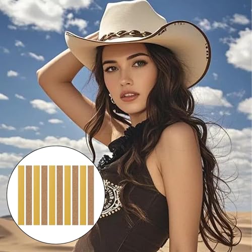 Alriedy 35 Stück Selbstklebende Korkenstreifen – (200x20x2mm) Hutband Innen zum Verkleinern: Rutschfeste Huteinlagen für Leder/Filz/Strohhüte & Alle Hutarten, Kork Selbstklebend zur Hutgrößenanpassung