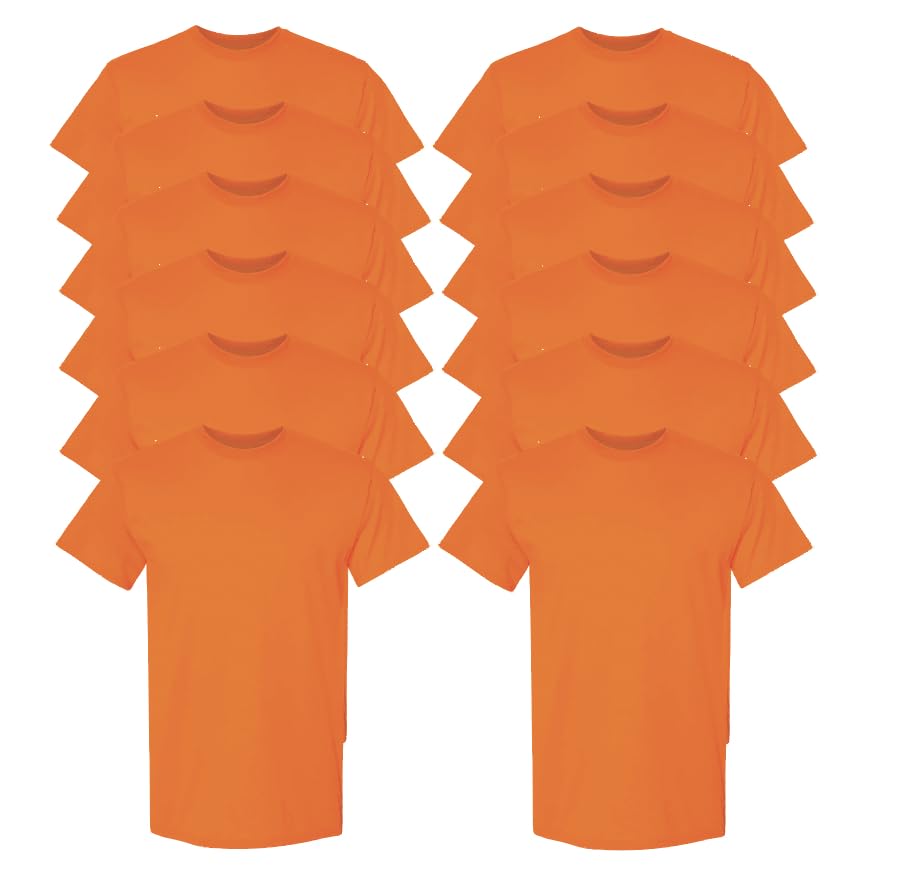 EVERYDAY TEES 12 Pack High Visibility Safety T Shirts Hi Vis Construction Work Shirts ANSI/ISEA Compliant Sizes Small - 5XL