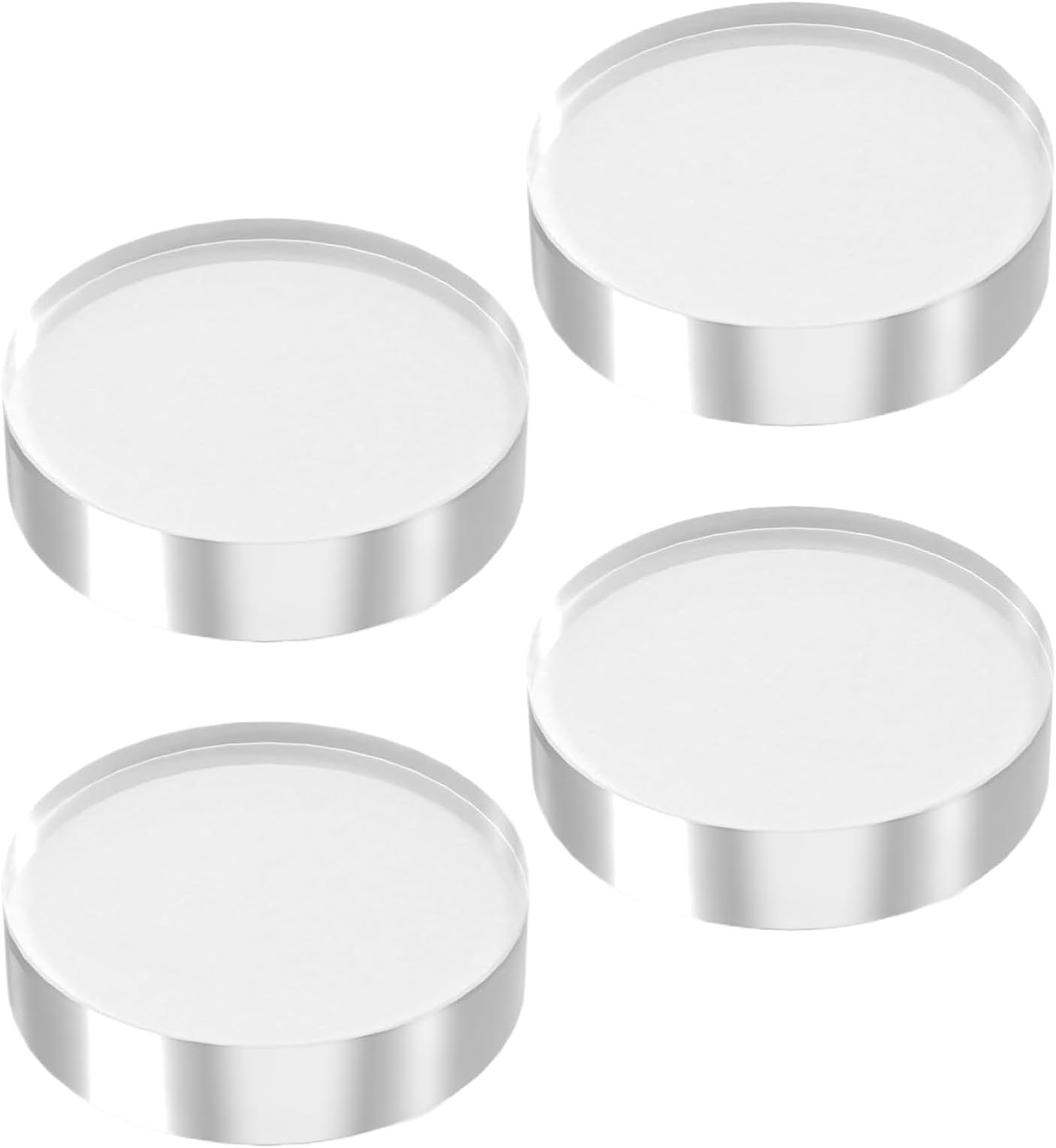 Acrylic Blocks for Display, Transparent Round Support - Rock Display Stand - for Mineral Specimen Art Craft Workplace Shop Bedside Table