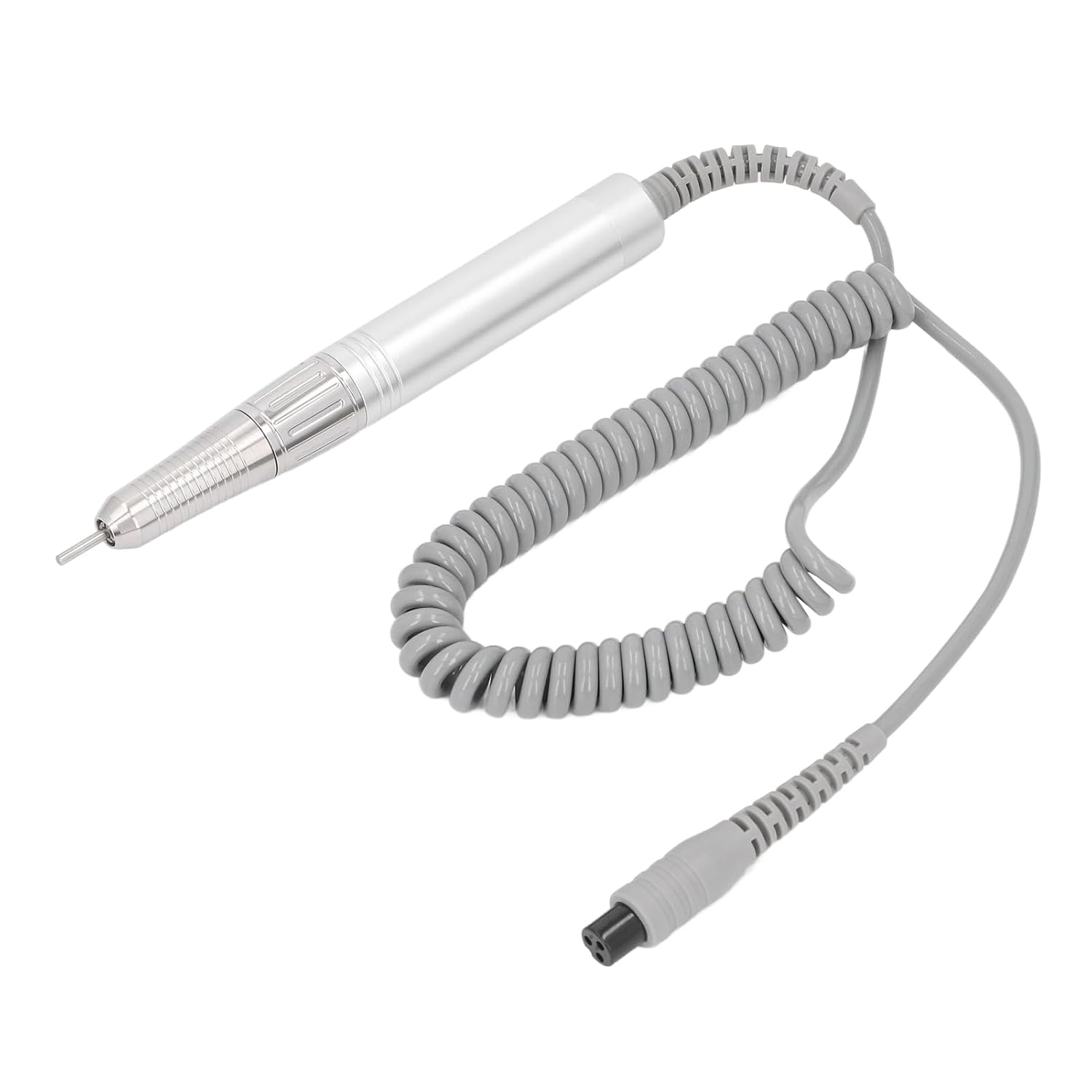 Nail Drill Handpiece Replacement,Adjustable High Speed Quiet Replacement Handle,Nail Drills Handle Machine,for Nail Polishing Machine (Silver)