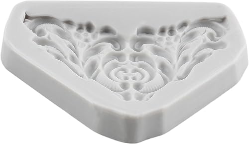 Miniatura 8 de Molde de silicona para fondant de encaje de estilo barroco, para decoración de pasteles, decoración de cupcakes, polimérico, arcilla, caramelo,