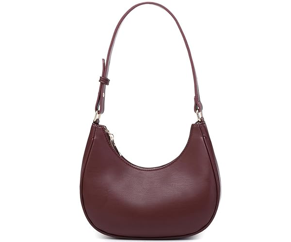 WSRYDJDL Crescent Shoulder Bags for Women Cute Hobo Tote Handbag Under the Arm Purses Mini Clutch Purse with Zipper Closure | Crescent, Cute, Under the Arm, Purses, Mini, with Zipper Closure - Chocolate