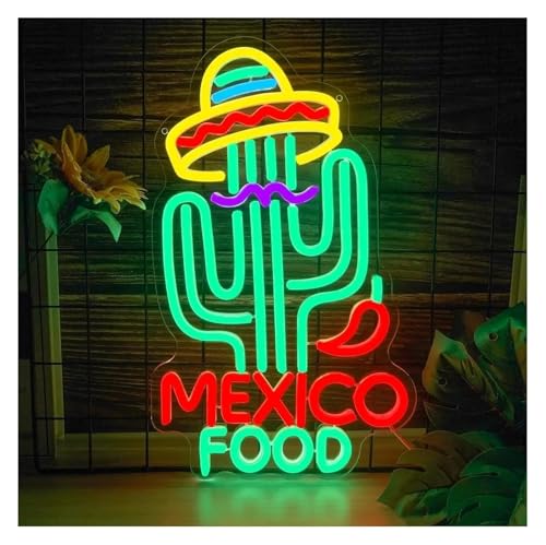 Néon décoratif Mexican Food avec lampe néon enseigne lumineuse dimmable pour commerce