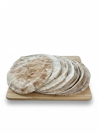 Phoenicia Pita Arabic Bread Fresh Whole Wheat Bread, 8pcs (Pack of 1) (Large)