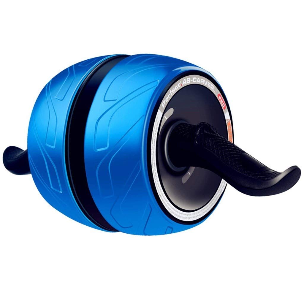 Ab Wheel Rollers-Fitness Equipment,fitness Body for Core Training and Abdominal Workout Non-slip Sweat,Intelligent Rebound Structure,Mute Pulley,Comfortable Grip. (Color : Blue)