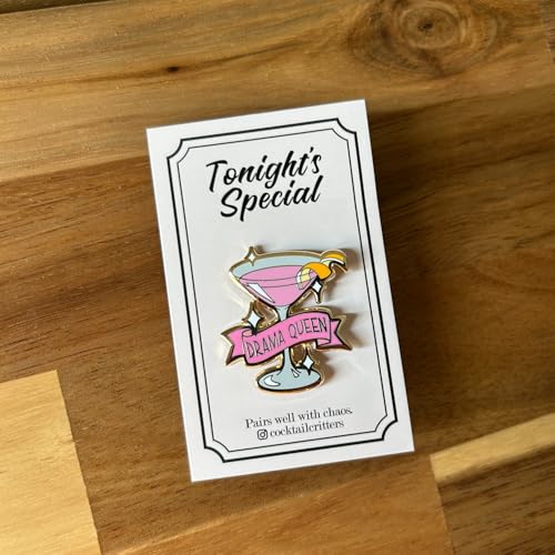 Image of Classic Cocktail Cute Enamel Pins for Bartender Aprons, Jackets, Backpacks and Purses, Shirt and Suit Lapels, Button Badges Brooch Fashion Jewelry
