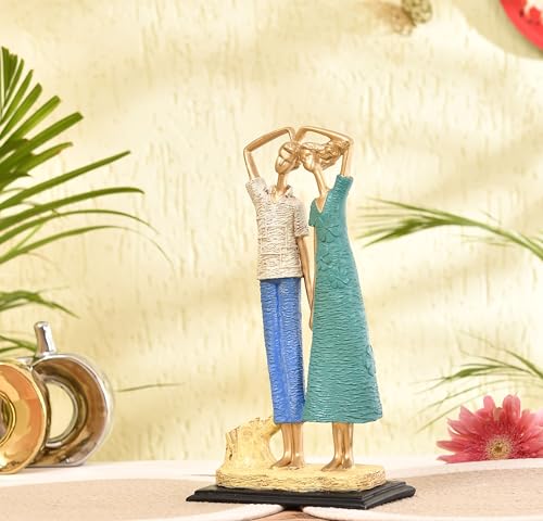 Image of Xtore Graceful Dancing Couple Figurine | Resin Home Decor Accent | Unique Art Piece for Living Room, Dining Room, or Entryway | Elegant and Dynamic Design | Perfect Wedding