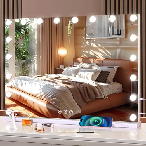 halumao Vanity Mirror with Lights, Large Makeup Mirror...
