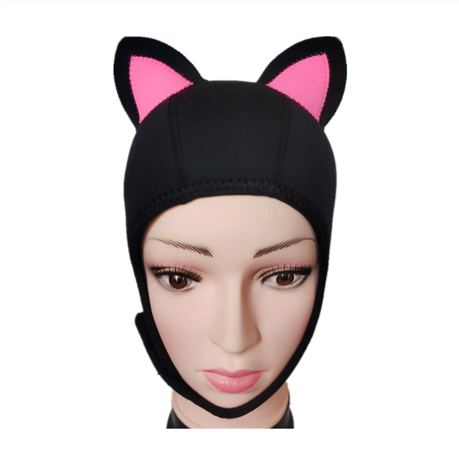 Cappuccio da Sub con Orecchie da Gatto Accessorio Wetsuit Regolabile in Neoprene 3mm Adatto per Donne Bambini Immersione Nuoto Surf