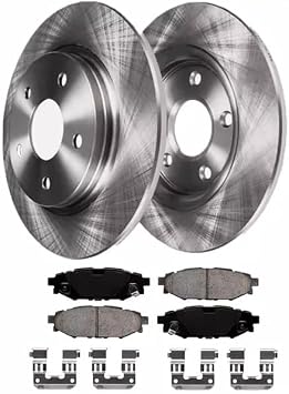 Rear Brake Kit suitable for 2009-2013 Subaru Forester, 2008-2014 Impreza, 2010-2014 Legacy & Outback - Ceramic Brake Pads & Disc Rotors Replacement