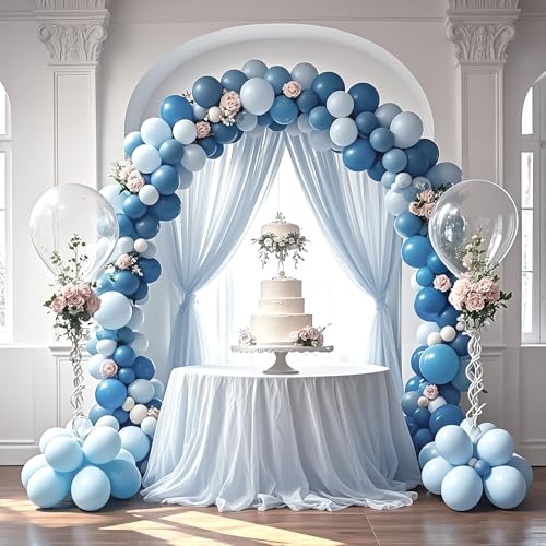 Image of Blue Balloon Metallic Blue Balloons Set 12 Inches,70 Pcs Latex Balloons Party Balloons for Birthday