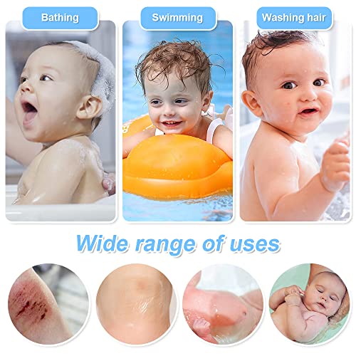 Image of 30 Pcs Baby Waterproof Ear Stickers Disposable Baby Waterproof Ear Protectors Breathable Baby Bath Ear Covers for Infants Showering