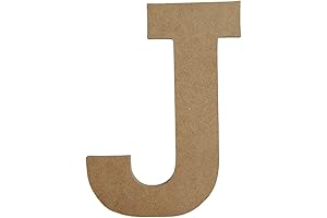 16 Inch Unfinished MDF Cutout Letter J (Rockwell Font)