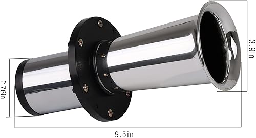 Miniatura 4 de FARBIN Bocina OOGA de 12v Bocina de Automóvil Clásica Antigua con Botón de la Vieja Escuela Cromada Ahooga, Bocinas de Aire Estilo Vintage, Bocinas