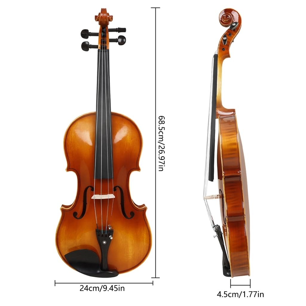 Viola in legno massello con custodia e archetto set strumento a corda per studenti