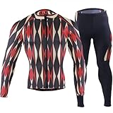 siphylline Fahrradhose für Herren, mit Taschen, atmungsaktiv, für kaltes Wetter, 3D-gepolstert, Abstraktes Design, dunkel, XX-Large