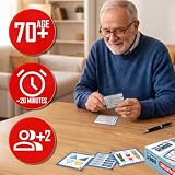 KANGUR Quiz Gra karciana Koncentracja dla seniorów - Gry ćwiczące koncentrację i pamięć seniorów - Prezent dla dziadków - 48 kart - Język: francuski