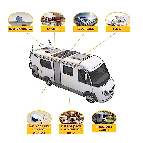 Image of Sikaflex-221 Multi-Purpose Polyurethane SealantAdhesive, 10.1 fl oz, Black Permanent Elastic Seal, Sandable Paintable, Non-Corrosive, Bonds to Metal, Plastics More.