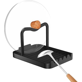 pot lid holder spoon rest pot lid rack pot lid stand cooking spoon rest aluminum pot lid drip tray cooking cutlery tray trip tray for kitchen pot lid and spoon