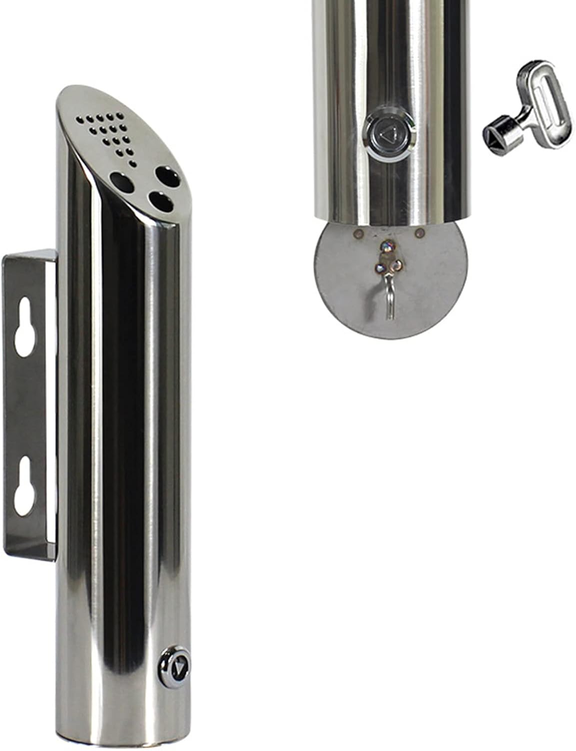 Wall Mounted Metal Ashtray Cigarette Ash Bin Pub Office Restaurant Outdoor Garden Smoking Office