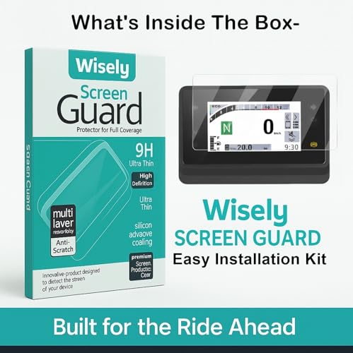 Image of Wisely Pack 2 - Screen Guard for Honda CB 125 Hornet (2025) Bike - TFT Display Digital Meter Protector - HD Clear, Full Cover - Easy Installation Kit - CB125 Speedometer Accessories