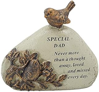 Special Dad Robin Bird Memorial Graveside Stone Plaque Ornament