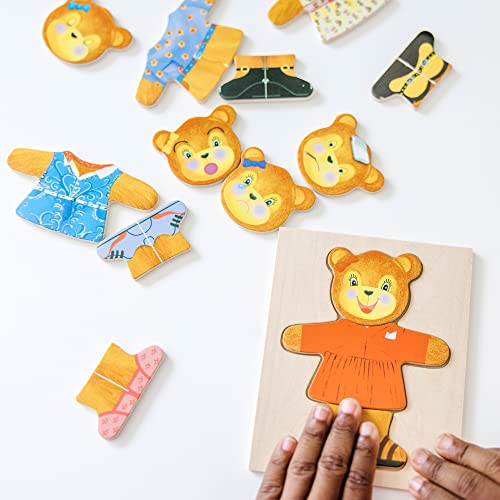 Melissa & Doug Wooden Bear Dress-Up Play Set (18 Pcs) #TOP4