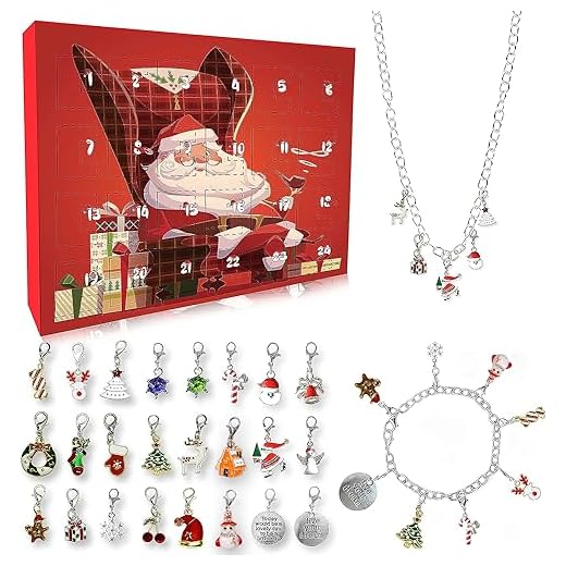 Calendario Adviento Niñas 2022 Pulsera Collar y 24 Colgante Regalo de Navidad