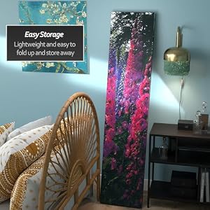Red Lantern 6 ft Tall French Garden Double Sided Room Divider 71 inches high and 3 Panels wide