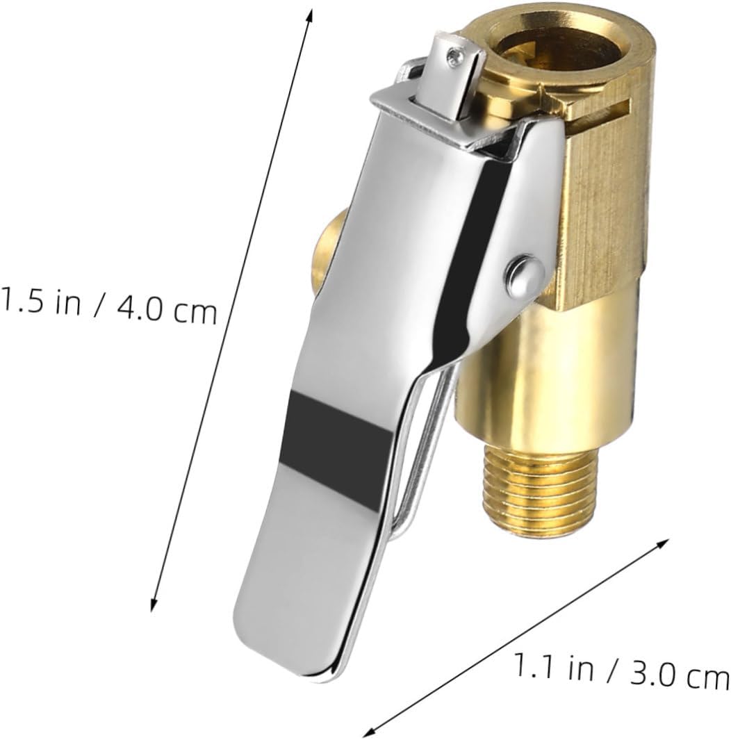 4pcs Locking Tire Chuck Set with Quick Release Clip and Pressure Release Button, Heavy Duty Air Compressor Accessories for Car, Motorcycle, Bicycle Tire Inflation